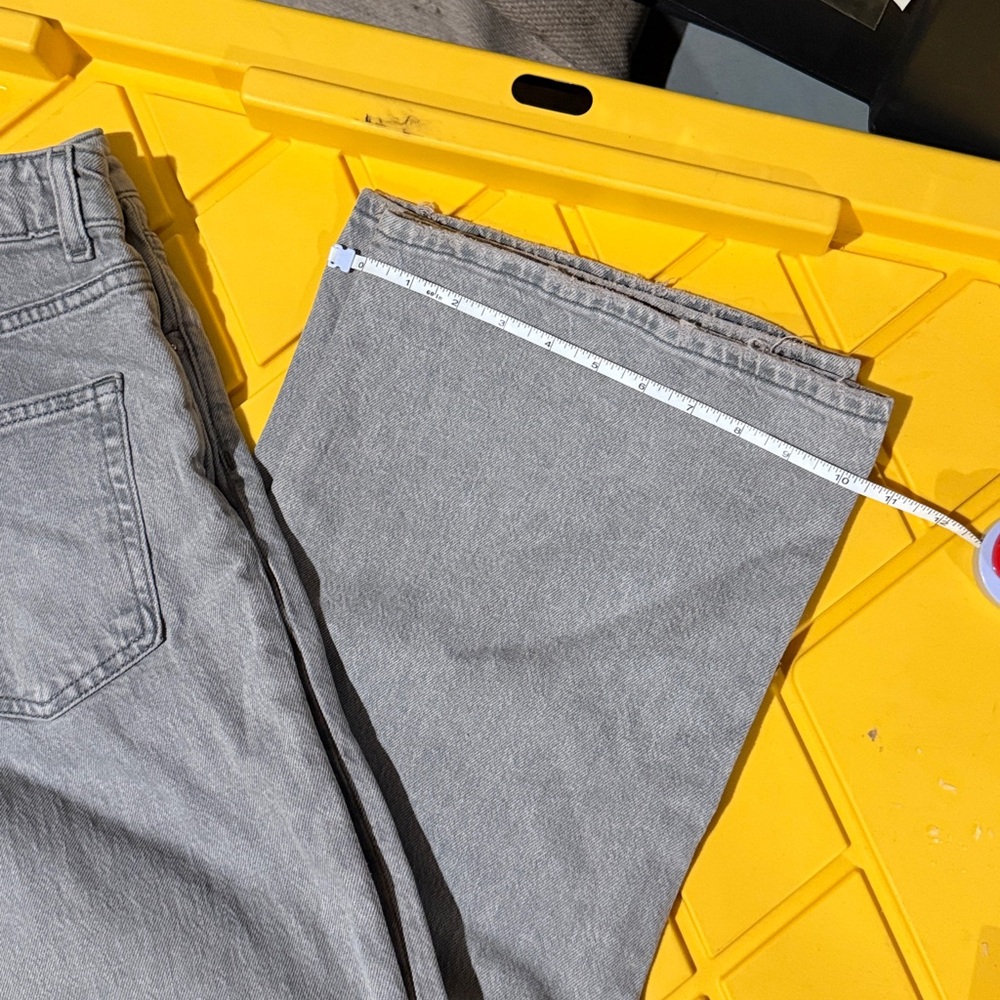 H&M WIDE LEG/HIGH WAIST LIGHT GREY JEANS Sz. 4 NWT - Picture 11 of 14